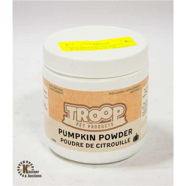 NEW TROOP PET PRODUCTS PUMPKIN POWDER 225G