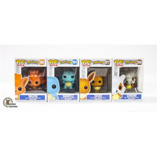 4 POKEMON POP FIGURES (CUBONE, SQUIRTLE,