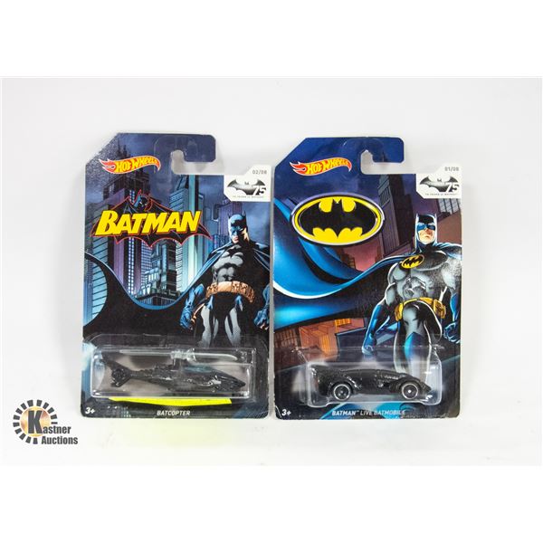 2 NEW SEALED BATMAN HOTWHEELS