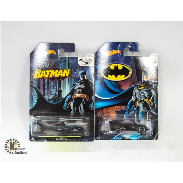 2 NEW SEALED BATMAN HOTWHEELS