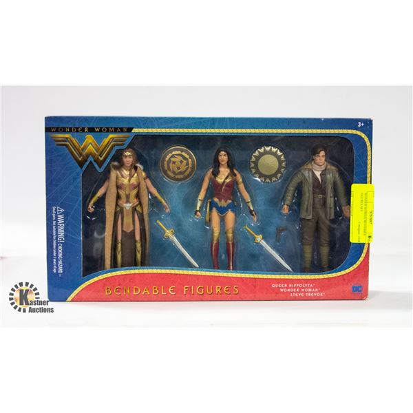 WONDER WOMAN BENDABLE FIGURES SET