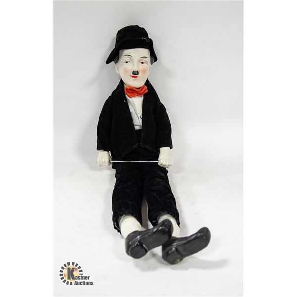 PORCELAIN CHARLIE CHAPLIN FIGURINE WITH