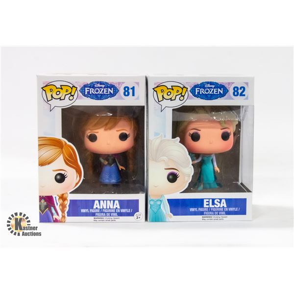 2 DISNEY POP FIGURES (ANNA AND ELSA)