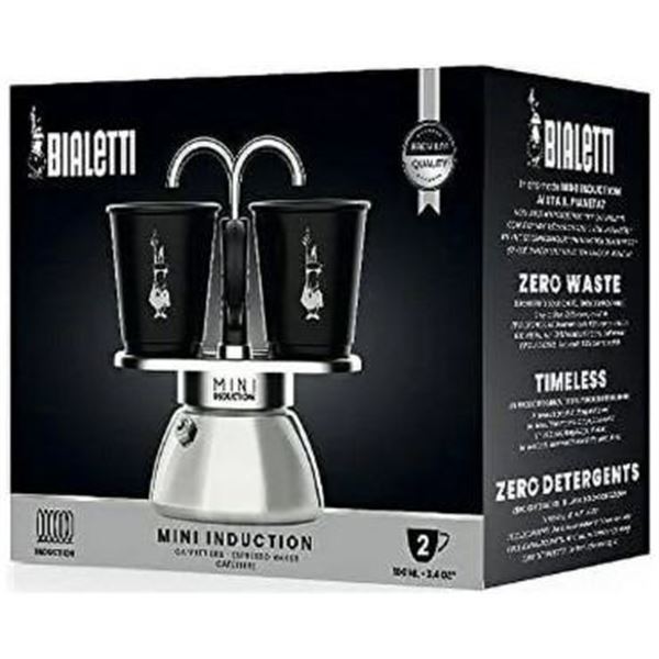 NEW BIALETTI MINI INDUCTION ESPRESSO MAKER 2 CUP