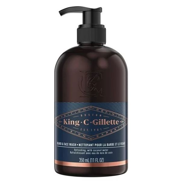 NEW 350ML KING.C.GILLETTE BEARD & FACE WASH