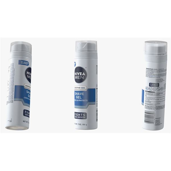 3 200ML BOTTLES OF NIVEA MEN SENSITIVE SHAVE GEL