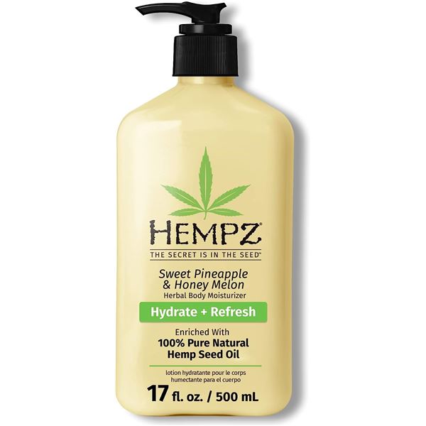 NEW 500ML BOTTLE OF HEMPZ HERBAL BODY MOISTURE