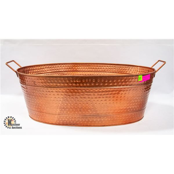 NEW UNBOXED BENJARA DECORATIVE COPPER OVAL TUB