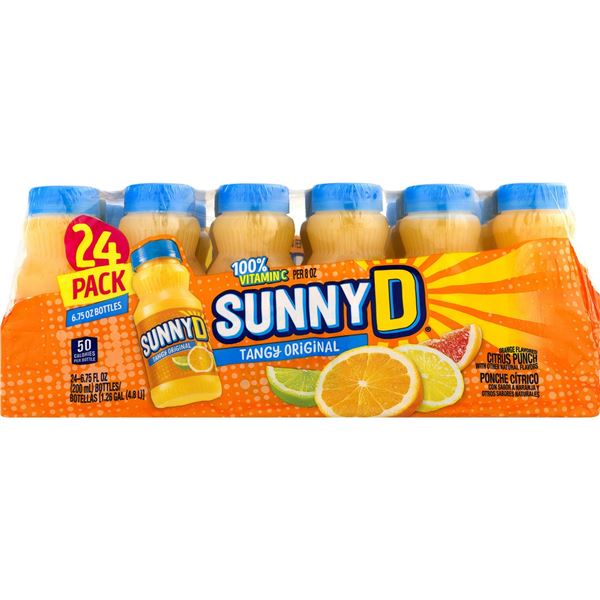 NEW CASE SUNNY D TANGY ORIGINAL 24 PACK