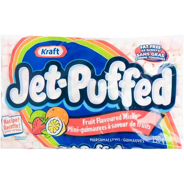 NEW CASE OF 12 KRAFT JET-PUFFED COLOURED MINI