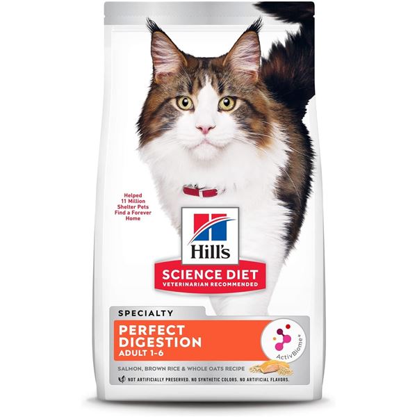 NEW 13LB BAG HILLS PURFECT DIGESTION DRY CAT FOOD