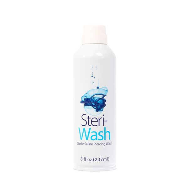 NEW 237ML BOTTLE OF STERI-WASH SALINE PIERCE WASH