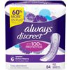 Image 1 : NEW ALWAYS DISCREET EXTRA HEAVY FLOW PADS 54 PACK