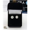 Image 1 : GRA CERTIFIED PAIR MOISSANITE EARRINGS WEIGHING