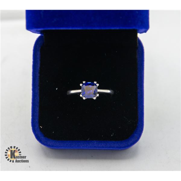 SQUARE CUSHION CUT SYNTHETIC SAPPHIRE