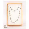 Image 1 : 1960'S REFURBISHED SILVER & BLACK ONYX NECKLACE