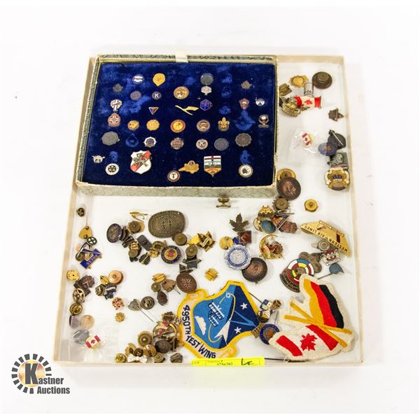 ESTATE FLAT WITH VINTAGE PINS AND PATCHES