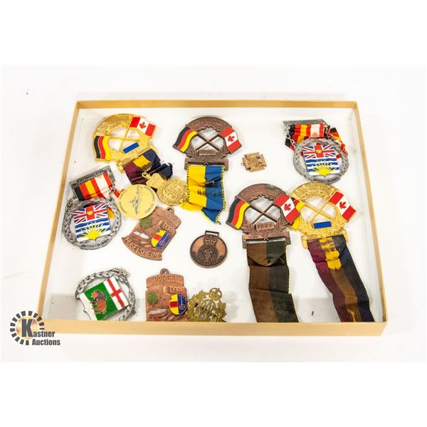 ESTATE FLAT OF VINTAGE MILITARY MEDALS AND