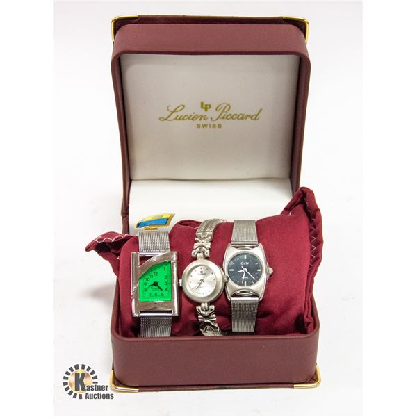 3 NEW JAPAN MOVEMENTS WATCHES (NEEDS BATTERIES)