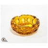 Image 1 : MCM AMBER GLASS ASHTRAY, MID CENTURY MODERN