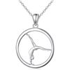 NEW S925 STERLING SILVER GYMNASTICS PENDANT