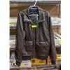 Image 1 : DOCKERS BROWN LEATHER CAFE RACER JACKET SZ L