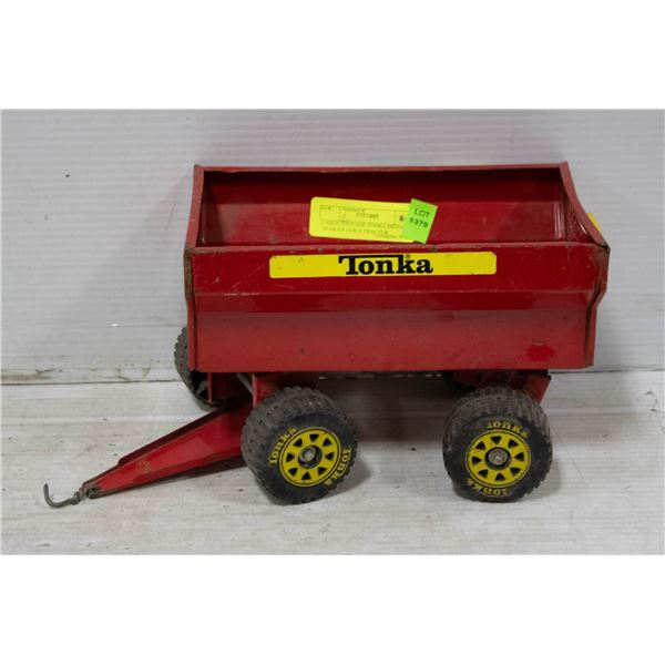 LARGE VINTAGE TONKA METAL TRAILER FOR A TRACTOR