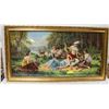 Image 1 : VINTAGE PICTURE MAIDENS IN FOREST APPROX 28" X 44"