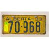 Image 1 : AB 1933 PLATE