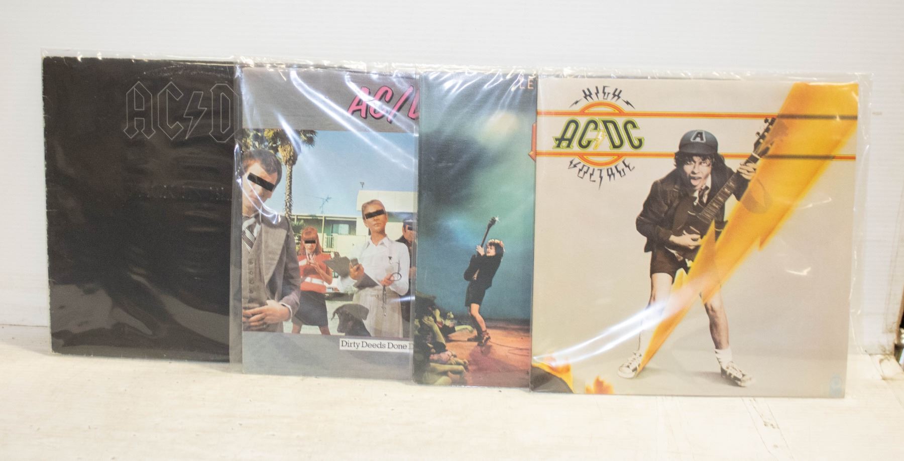 4 X AC/DC RECORDS