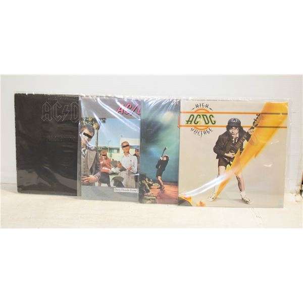 4 X AC/DC RECORDS