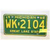 Image 1 : SET OF 1968 MICHIGEN PLATES