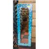 Image 1 : BLUE TILE-FRAMED WALL/DOOR MIRROR