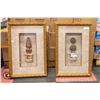 Image 1 : PAIR OF ORNATELY FRAMED SHADOW BOX ART 18" X 26"