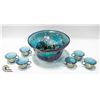 Image 1 : CARNIVAL GLASS PUNCH BOWL SET