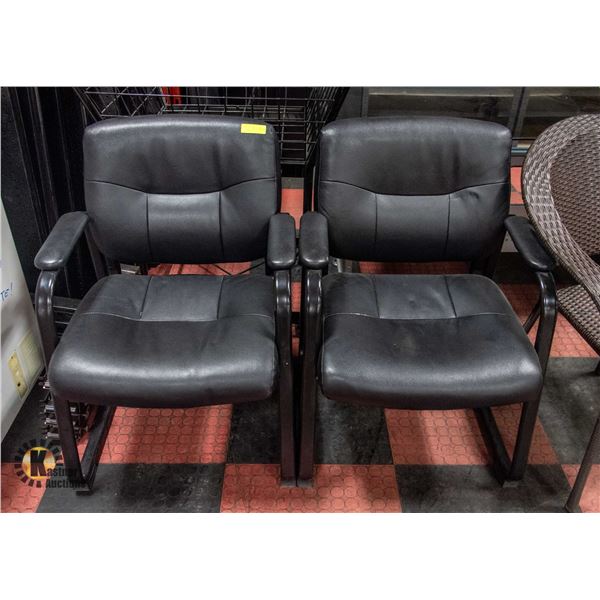 2 BLACK SITTING ROOM CHAIRS