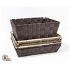 Image 1 : ORGANIZERS WOVEN BASKETS LOT OF 7