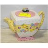 Image 1 : VINTAGE CERAMIC FLORAL/LADYBUG TEAPOT