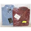 Image 1 : NEW SHIRTS 1BURGANDY/1DENIM SIZE M