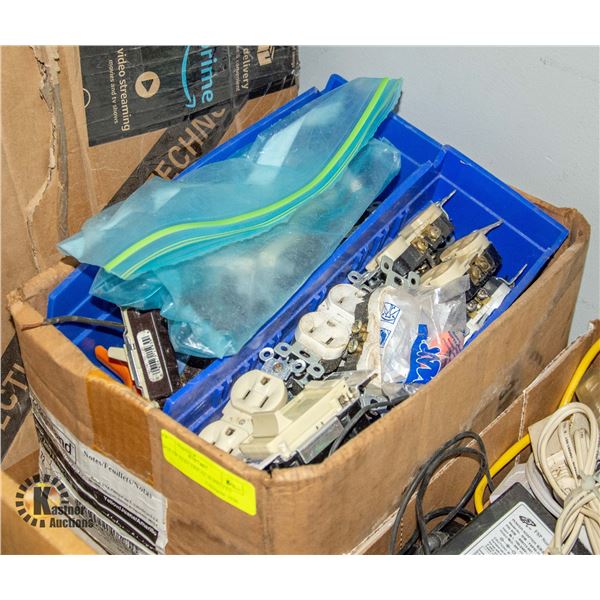 BOX OF ELECTRICAL SUPPLYES