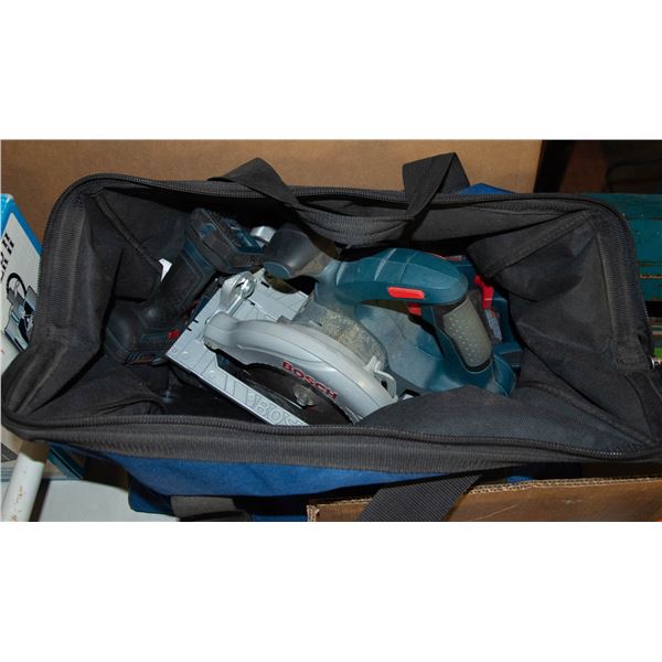 BAG OF BOSCH TOOLS & CHARGER