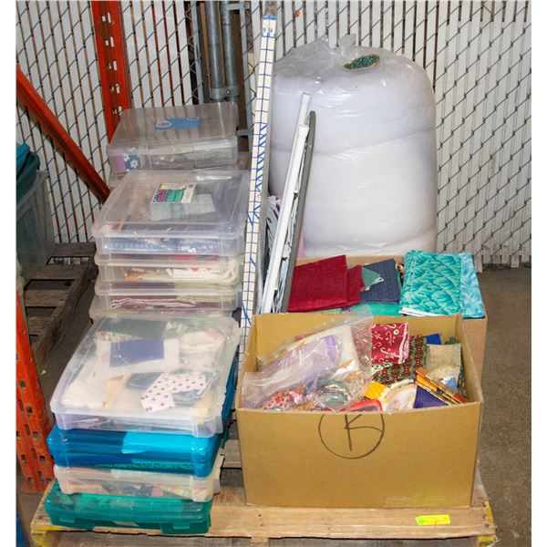 QUILTING MATERIAL & SUPPLIES- HUGE PALLET LOT