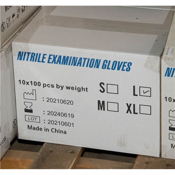 CASE WITH 1000 SZ LARGE NITRILE EXAM GLOVES