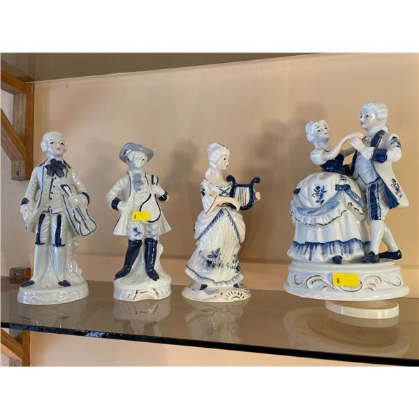 Collection Of Porcelain Figurines - Musician & More 10H