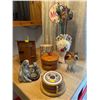 Image 1 : Assorted Lot Of Inside Home Decor - Handcrafted Wood Art, Candle Holders, Coasters & More