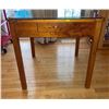 Image 1 : Hand Crafted Solid Wood 2 Drawer Vintage Table With Removable Glass Top 30Lx30Wx30H