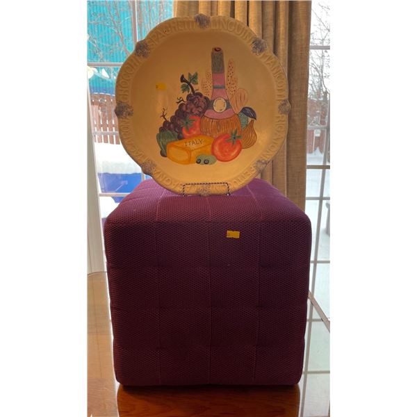 Brand New Ottoman - Purple In Colour & Ceramic Decorative Serving Bowl