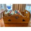 Image 1 : Hand Crafted Solid Wood Decorative Book Bin - Comes With All Books 21Lx14Dx10H