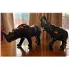 Image 2 : Rhinoceros Statue - Genunie Leather, Made in India & Ceramic Elephant