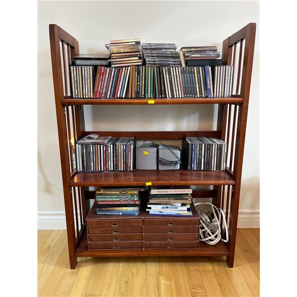 Solid Wood 3 Tier Shelf - Includes All Contents 27.5Lx12Dx38H